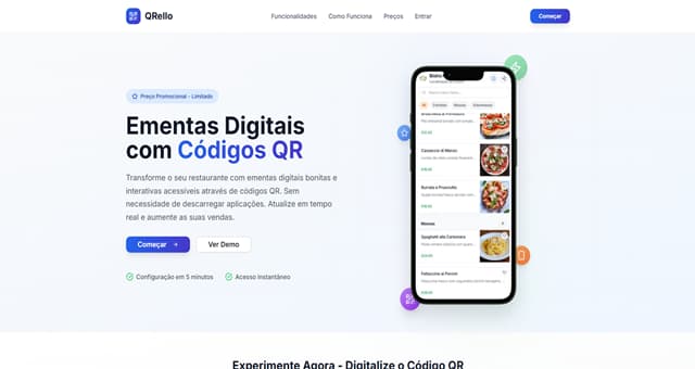 QRello - Digital Menu QR Code SaaS